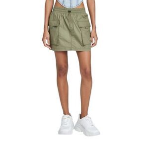 NEW Wild Fable Green Parachute Cargo Bungee Cord Cotton Mini Skirt XS